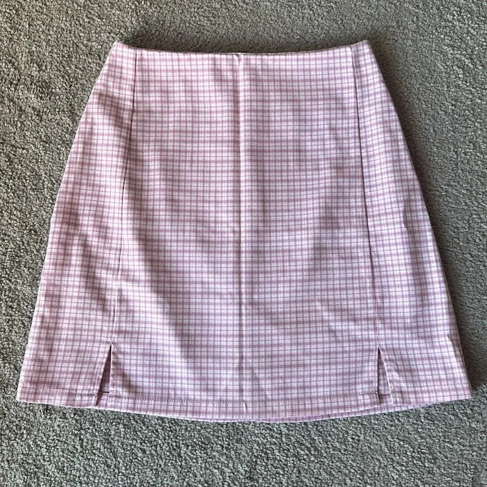 Brandy Melville Plaid Cara Mini Skirt!